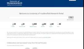 
							         University of Huddersfield Research Portal								  
							    