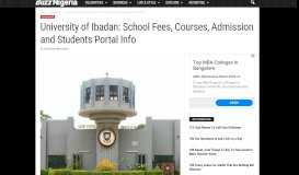 
							         University of Ibadan: School Fees, Courses, Admission & Students Portal								  
							    