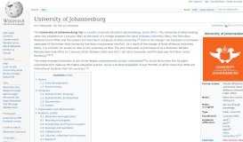 
							         University of Johannesburg - Wikipedia								  
							    