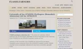 
							         University of Jos (UNIJOS) PreDegree (Remedial) Admission List for ...								  
							    