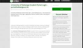 
							         University of Kabianga Student Portal Login - portal.kabianga.ac.ke								  
							    