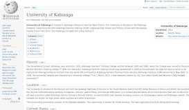 
							         University of Kabianga - Wikipedia								  
							    