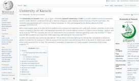 
							         University of Karachi - Wikipedia								  
							    