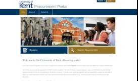 
							         University of Kent – Procurement Portal								  
							    