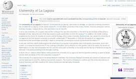 
							         University of La Laguna - Wikipedia								  
							    