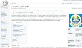 
							         University of Lagos - Wikipedia								  
							    