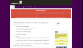 
							         University Of Leeds Electronic Tendering Site - Home								  
							    