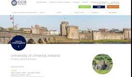 
							         University of Limerick, Ireland - CCIS Study Abroad								  
							    