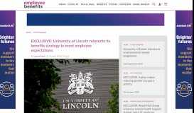 
							         University of Lincoln places benefits at heart of talent strategy ...								  
							    