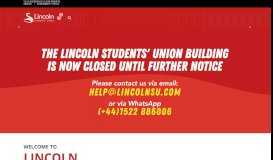 
							         University of Lincoln Students Union								  
							    