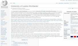 
							         University of London International Programmes - Wikipedia								  
							    