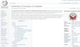 
							         University of Louisiana at Lafayette - Wikipedia								  
							    