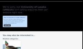 
							         University of Lusaka (UNILUS) | University, eLearning and Distance ...								  
							    