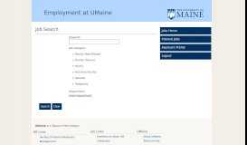 
							         University of Maine - Job Opportunities								  
							    