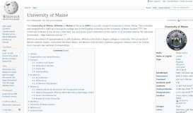 
							         University of Maine - Wikipedia								  
							    