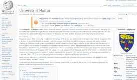 
							         University of Malaya - Wikipedia								  
							    