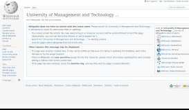 
							         University of Management and Technology (Lahore) - Wikipedia								  
							    