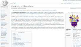 
							         University of Manchester - Wikipedia								  
							    