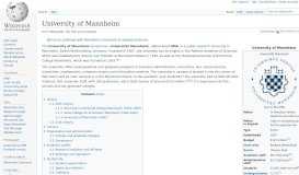 
							         University of Mannheim - Wikipedia								  
							    