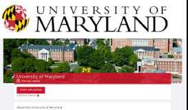 
							         University of Maryland - Coalition Application								  
							    
