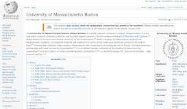 
							         University of Massachusetts Boston - Wikipedia								  
							    