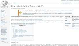 
							         University of Medical Sciences, Ondo - Wikipedia								  
							    