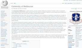 
							         University of Melbourne - Wikipedia								  
							    