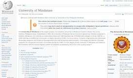 
							         University of Mindanao - Wikipedia								  
							    
