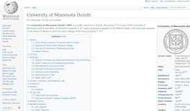 
							         University of Minnesota Duluth - Wikipedia								  
							    