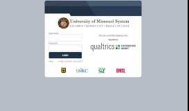 
							         University of Missouri Qualtrics Portal								  
							    