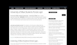 
							         University of Mkar Students Portal Login - Eduloaded								  
							    