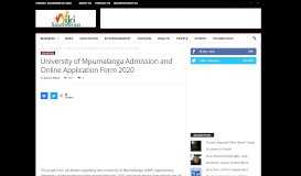 
							         University of Mpumalanga Admission and Online Application Form ...								  
							    