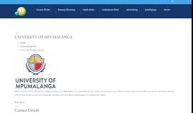 
							         University of Mpumalanga | SAstudy.co.za | Study in South AfricaSA ...								  
							    