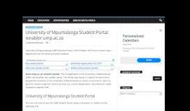 
							         University of Mpumalanga Student Portal: ienabler.ump.ac.za								  
							    