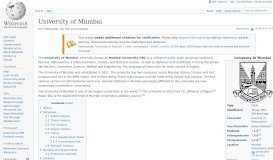 
							         University of Mumbai - Wikipedia								  
							    