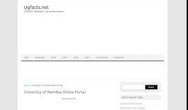 
							         University of Namibia Online Portal - Ugfacts.net								  
							    