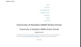 
							         University of Namibia UNAM Online Portal - Nafacts.com								  
							    