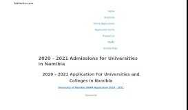 
							         University of Namibia UNAM Portal Application Status - Nafacts.com								  
							    