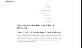 
							         University of Namibia UNAM Portal Elearning - Nafacts.com								  
							    