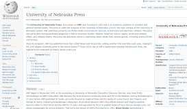 
							         University of Nebraska Press - Wikipedia								  
							    