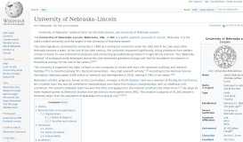 
							         University of Nebraska–Lincoln - Wikipedia								  
							    