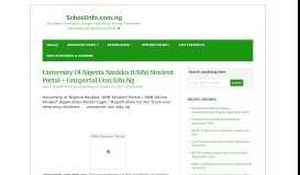 
							         University Of Nigeria Nsukka (UNN) Student Portal – Unnportal.Unn ...								  
							    
