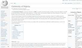 
							         University of Nigeria, Nsukka - Wikipedia								  
							    