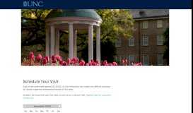 
							         University of North Carolina at Chapel Hill - Schedule Your Visit								  
							    