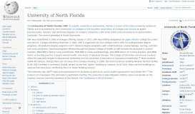 
							         University of North Florida - Wikipedia								  
							    