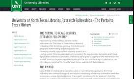 
							         University of North Texas Libraries Research Fellowships - The Portal ...								  
							    