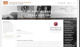 
							         University of North Texas, Portal to Texas History - The Sixth Floor ...								  
							    