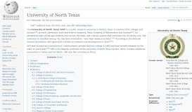 
							         University of North Texas - Wikipedia								  
							    