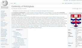 
							         University of Nottingham - Wikipedia								  
							    