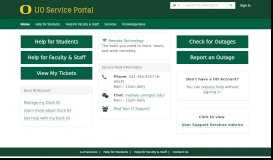 
							         University of Oregon Home - UO Service Portal								  
							    